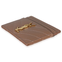 Saint Laurent Pale Pink Grain De Poudre Matelasse Cassandre Card Case Wallet clasp