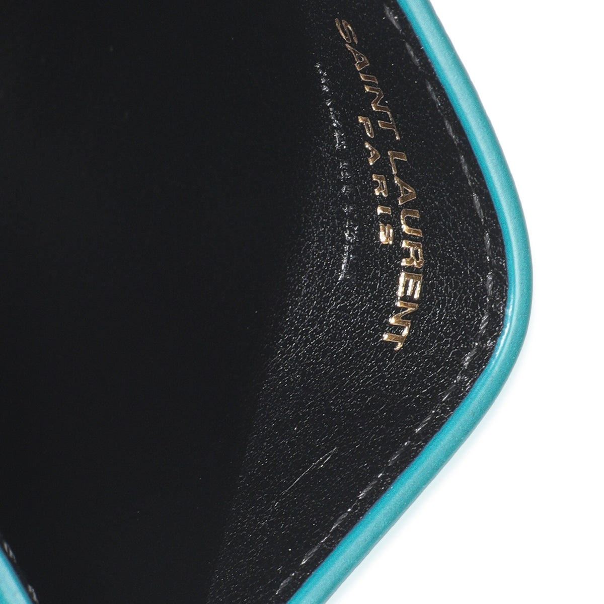 Petrol Green Grain De Poudre Matelasse Cassandre Card Case