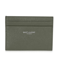 Light Khaki Grain De Poudre Credit Card Case