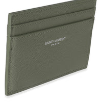Light Khaki Grain De Poudre Credit Card Case