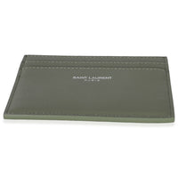 Light Khaki Grain De Poudre Credit Card Case