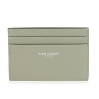 Light Khaki Grain De Poudre Credit Card Case