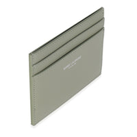 Light Khaki Grain De Poudre Credit Card Case