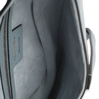 Blue Grained Calfskin Medium Saddle