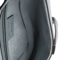 Blue Grained Calfskin Medium Saddle