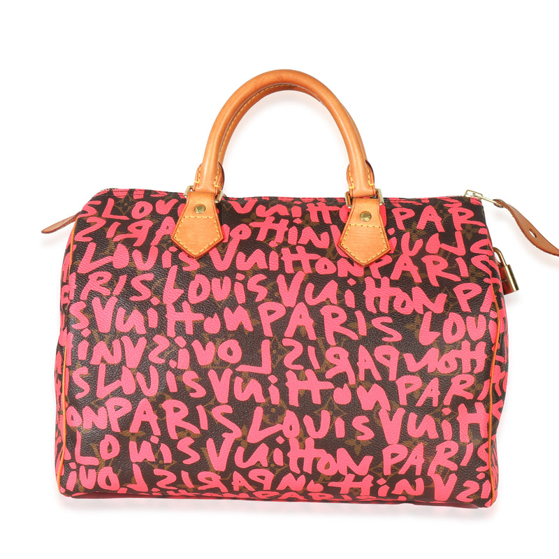 x Stephen Sprouse Fuchsia Monogram Canvas Graffiti Speedy 30