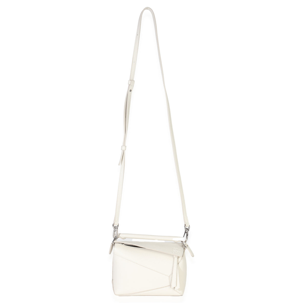 Sand Grained Calfskin Mini Puzzle Edge Bag