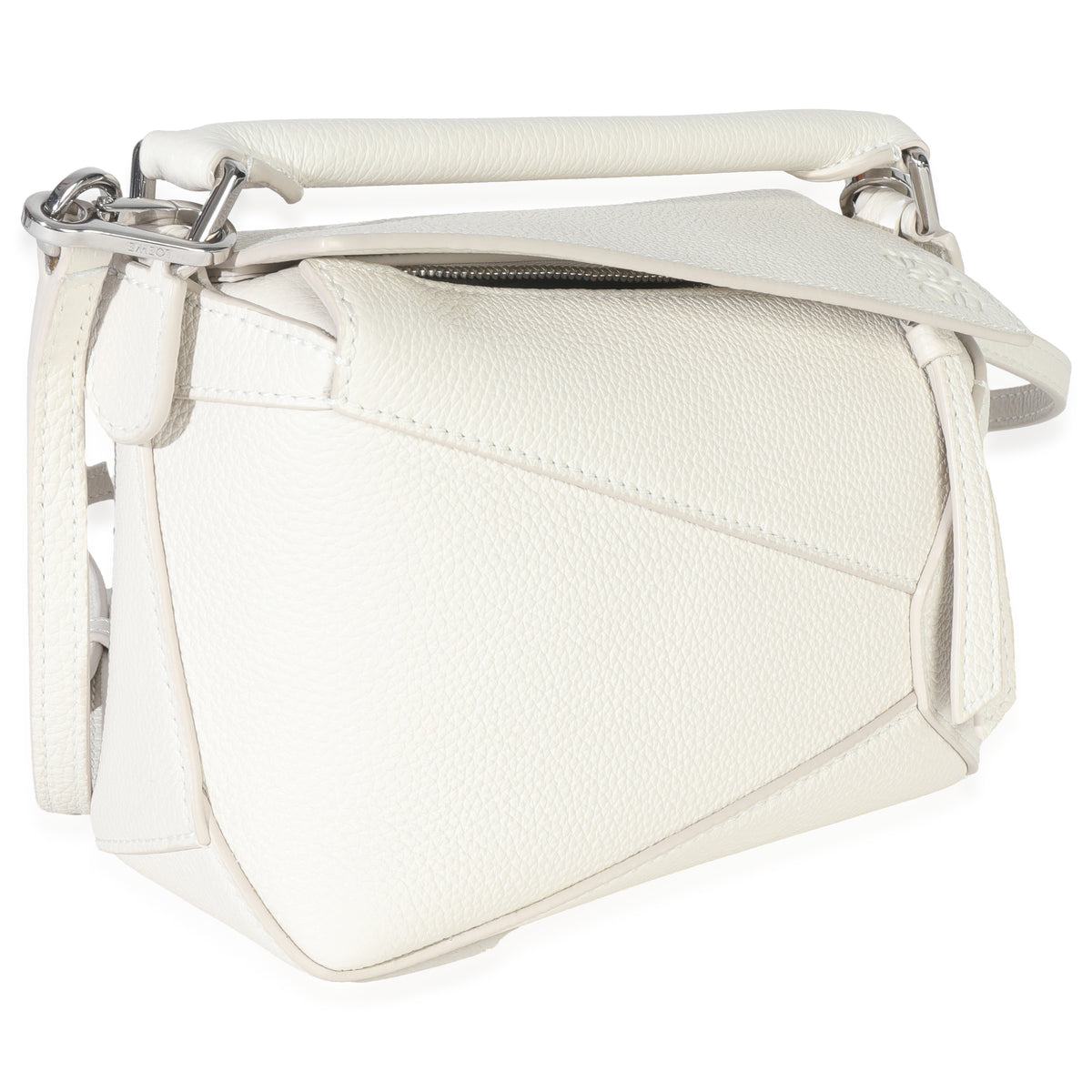 Sand Grained Calfskin Mini Puzzle Edge Bag