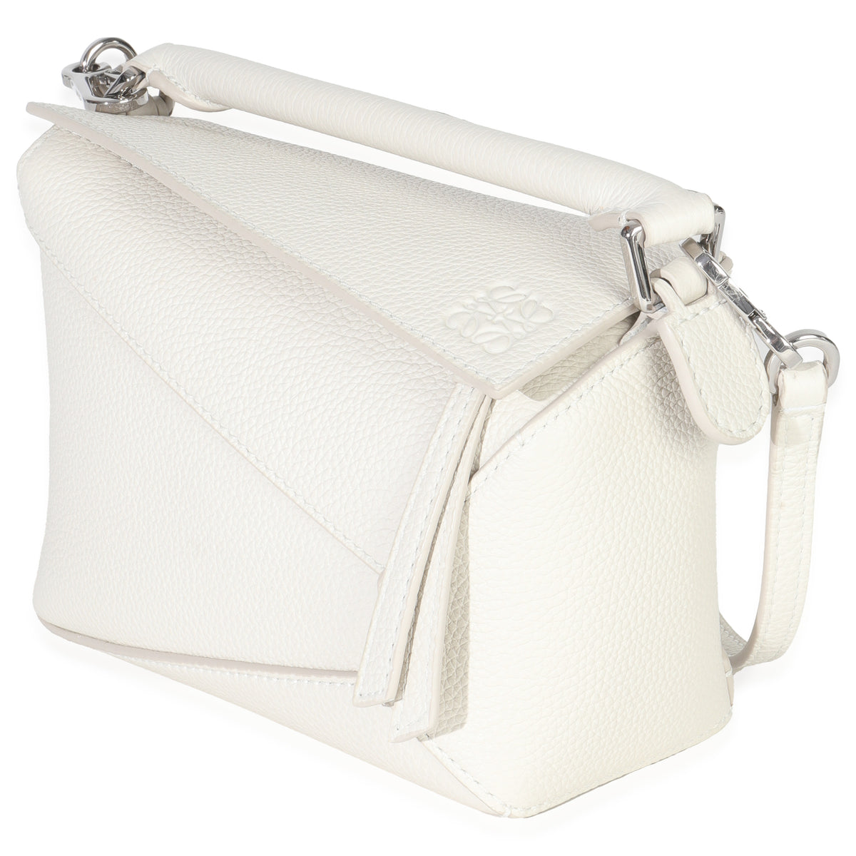 Sand Grained Calfskin Mini Puzzle Edge Bag
