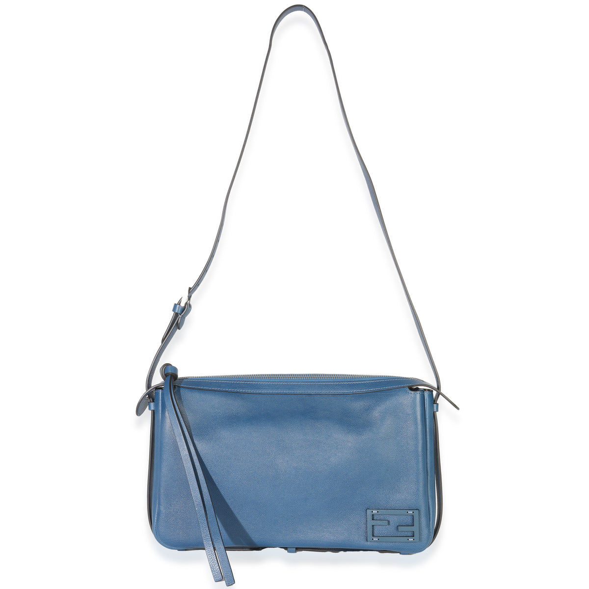 Fendi Blue Nappa Medium Simply  Shoulder Bag Handbag av