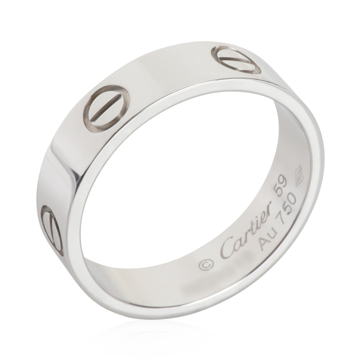 White Gold  Love Ring