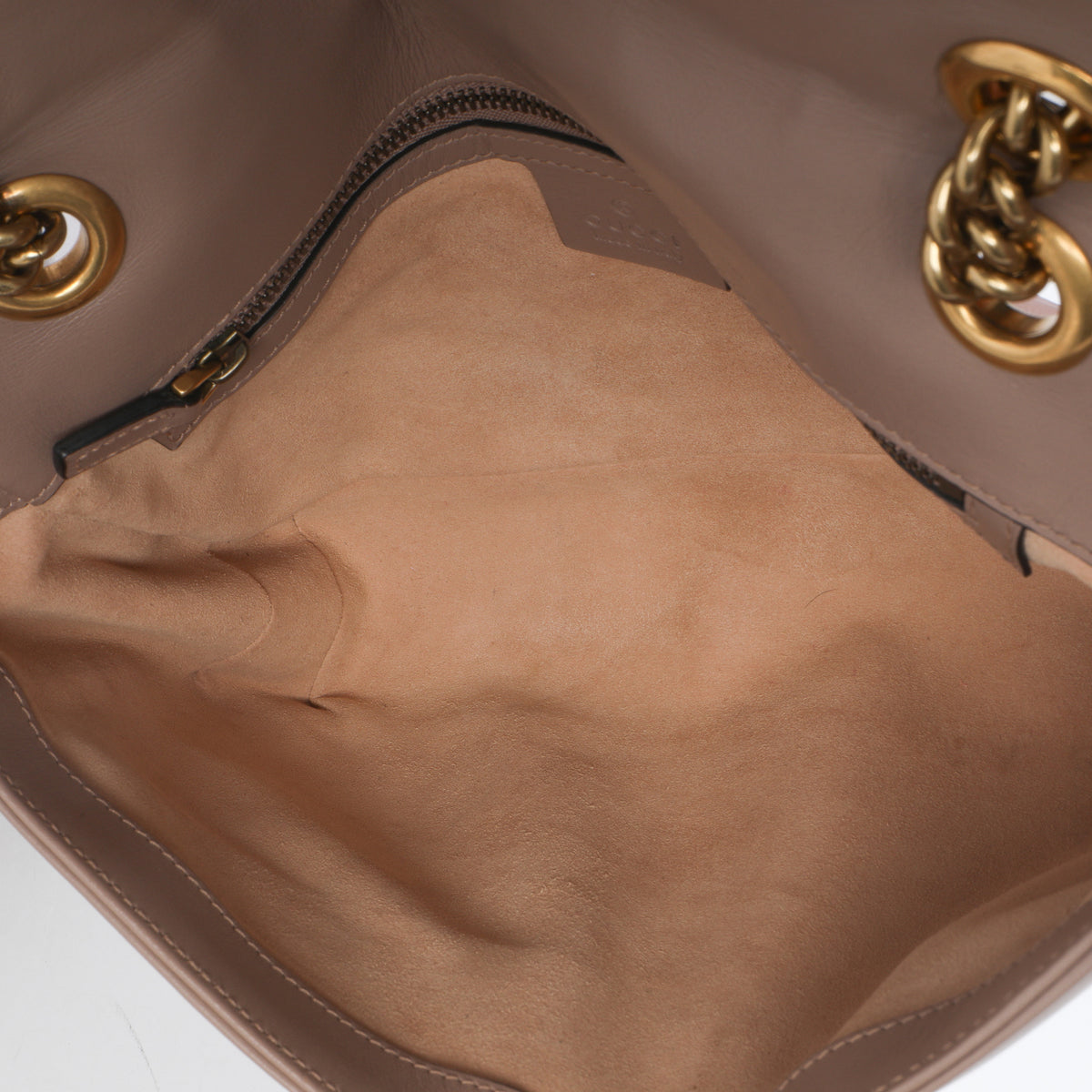 Porcelain Rose Matelasse Calfskin Medium GG Marmont Shoulder Bag