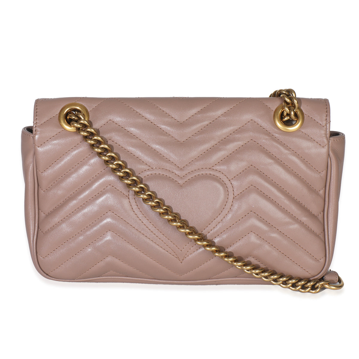 Porcelain Rose Matelasse Calfskin Medium GG Marmont Shoulder Bag