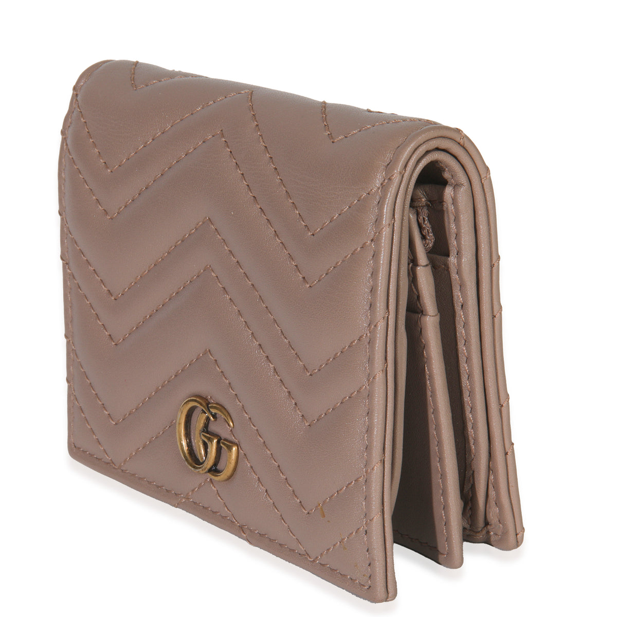 Gucci Porcelain Rose Matelasse Calfskin GG Card Case Wallet Handbag av