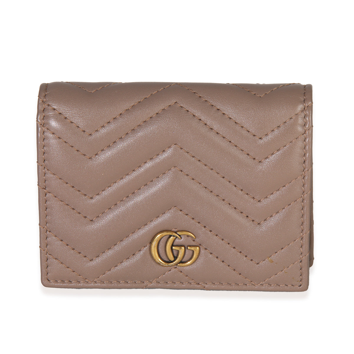 Gucci Porcelain Rose Matelasse Calfskin GG Card Case Wallet Handbag fv