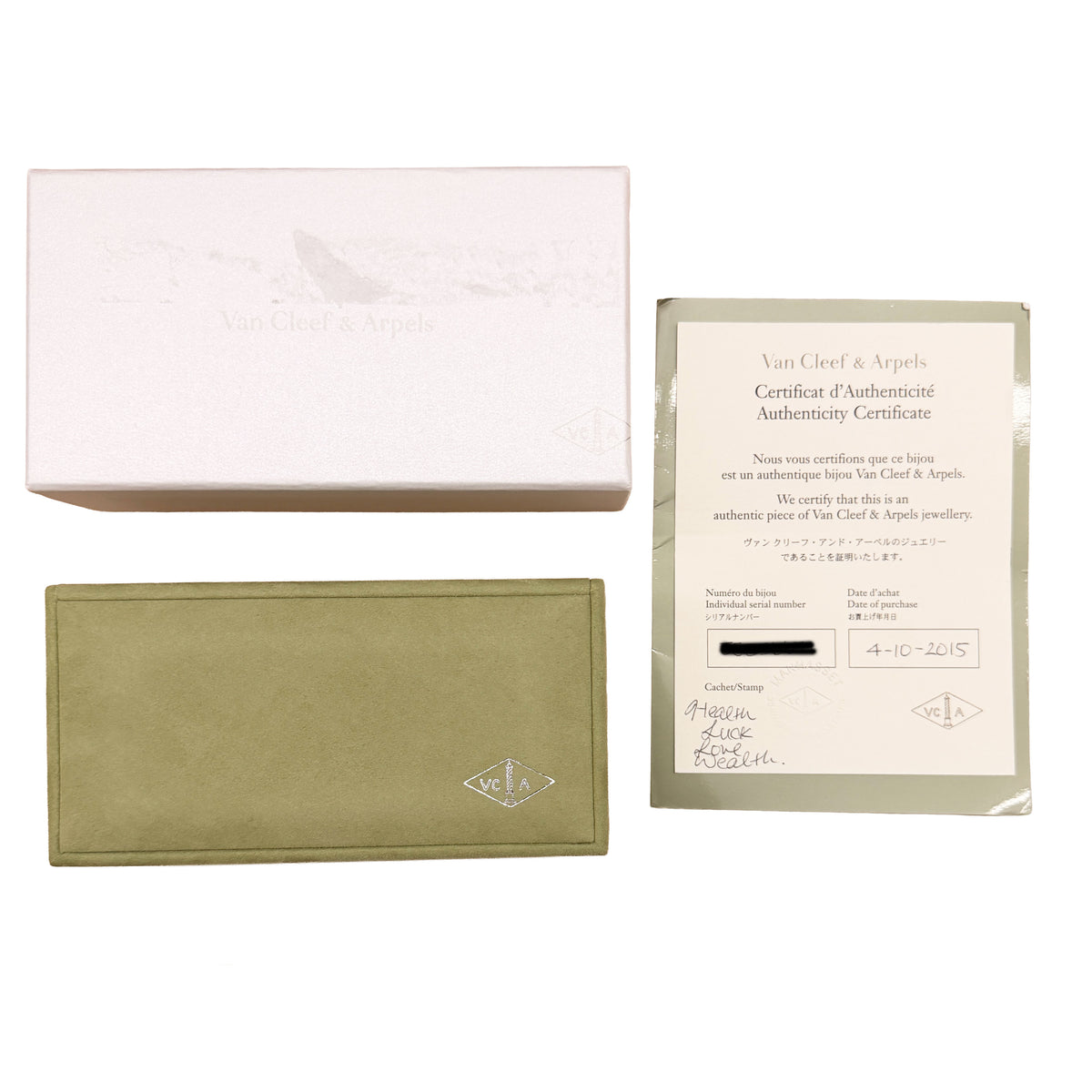 White Gold Chalcedony Vintage Alhambra Bracelet