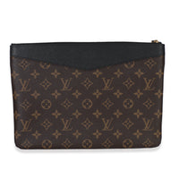 Black Monogram Canvas Daily Pouch