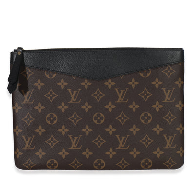 Black Monogram Canvas Daily Pouch