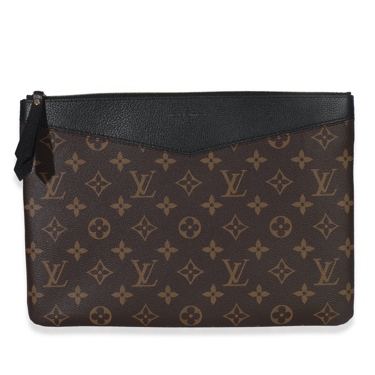 Black Monogram Canvas Daily Pouch