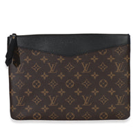 Black Monogram Canvas Daily Pouch
