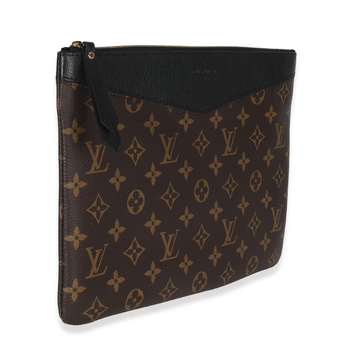 Black Monogram Canvas Daily Pouch