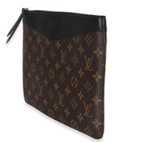 Black Monogram Canvas Daily Pouch