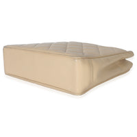 Vintage Beige Quilted Lambskin CC Shoulder Tote
