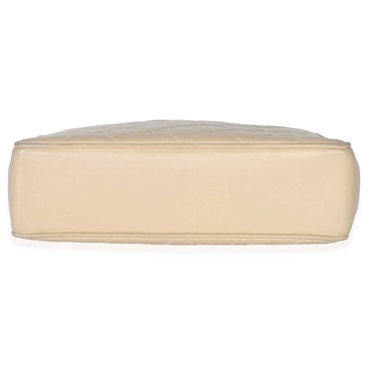 Vintage Beige Quilted Lambskin CC Shoulder Tote