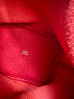 Hermès Framboise Rouge Sellier Clemence Eclat Picotin 18 PHW Handbag ad4