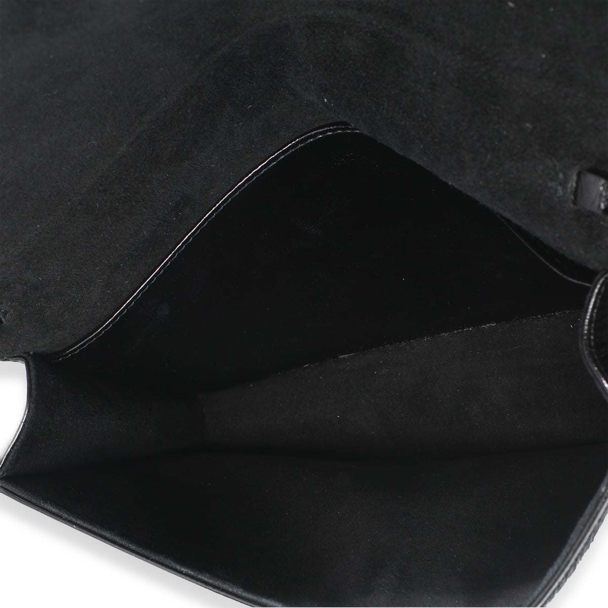 Black Distressed Calfskin Cannage Lady Dior Pouch