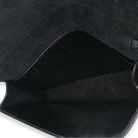 Black Distressed Calfskin Cannage Lady Dior Pouch