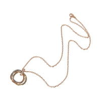 3-Tone Gold Diamond Trinity Pendant