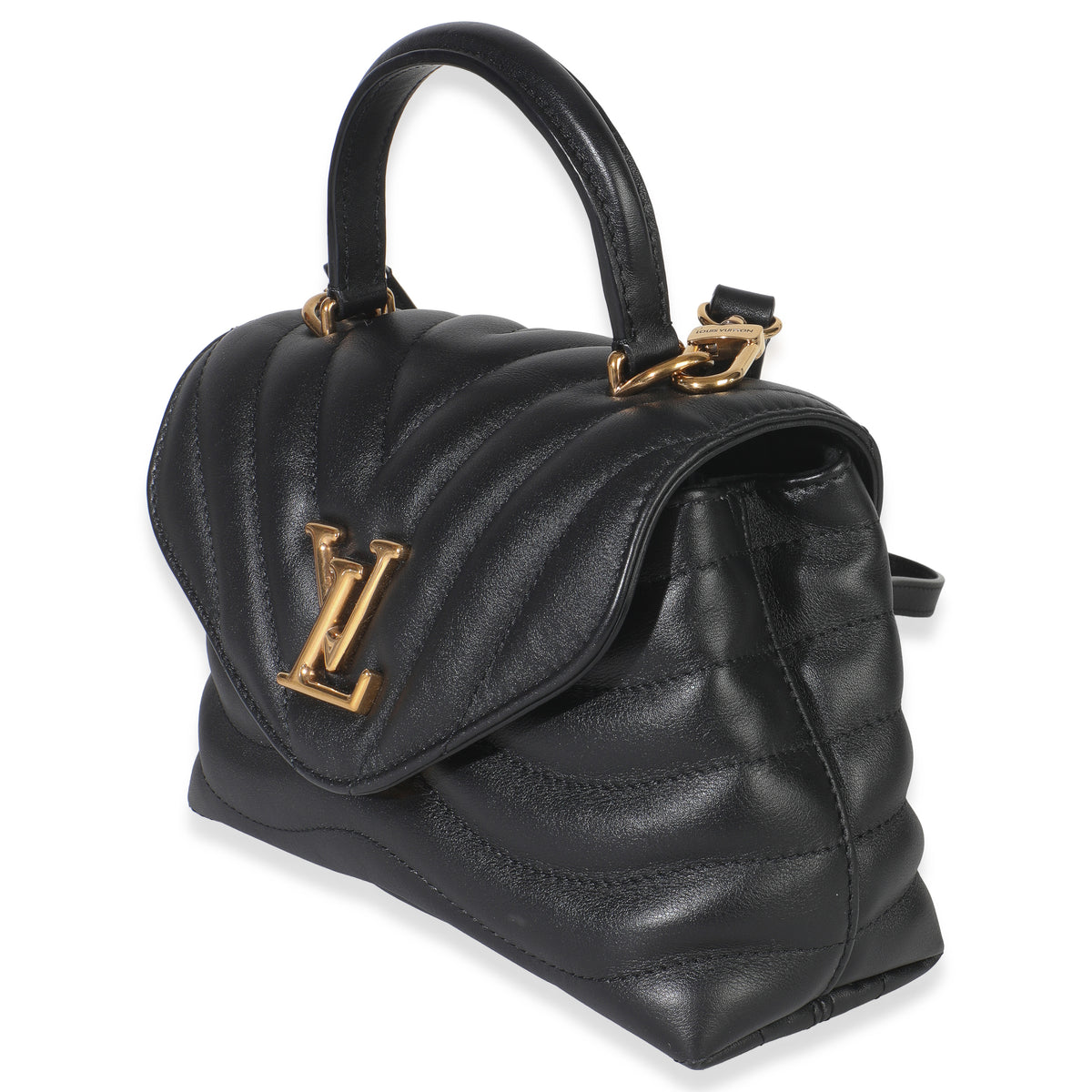 Louis Vuitton Black Calfskin New Wave Hold Me Top Handle Bag Handbag sv