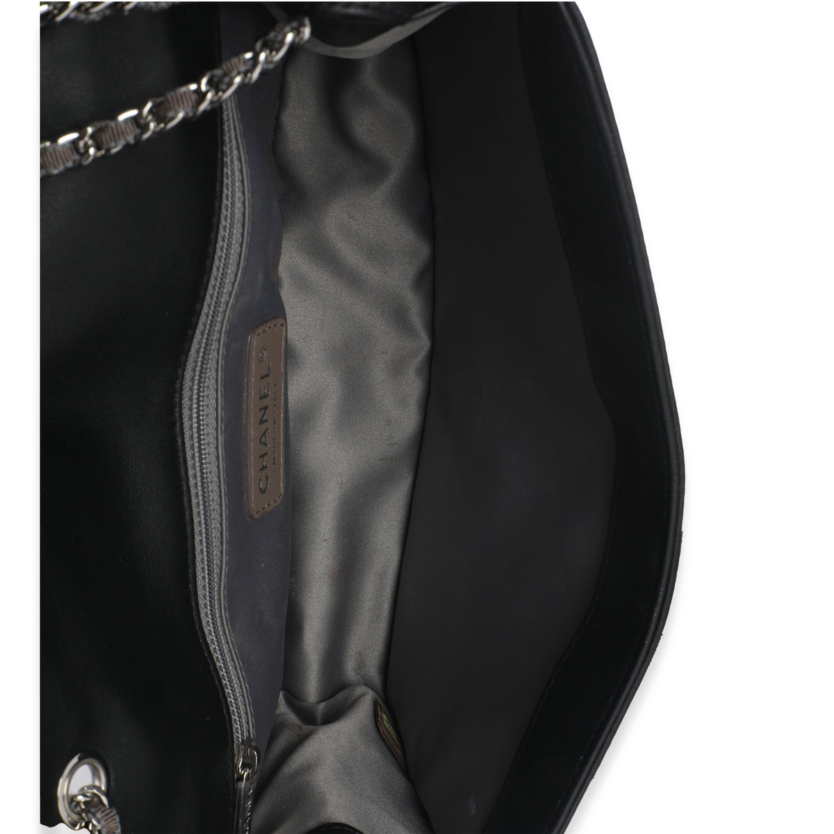 Black Patent CC Lipstick Flap Bag
