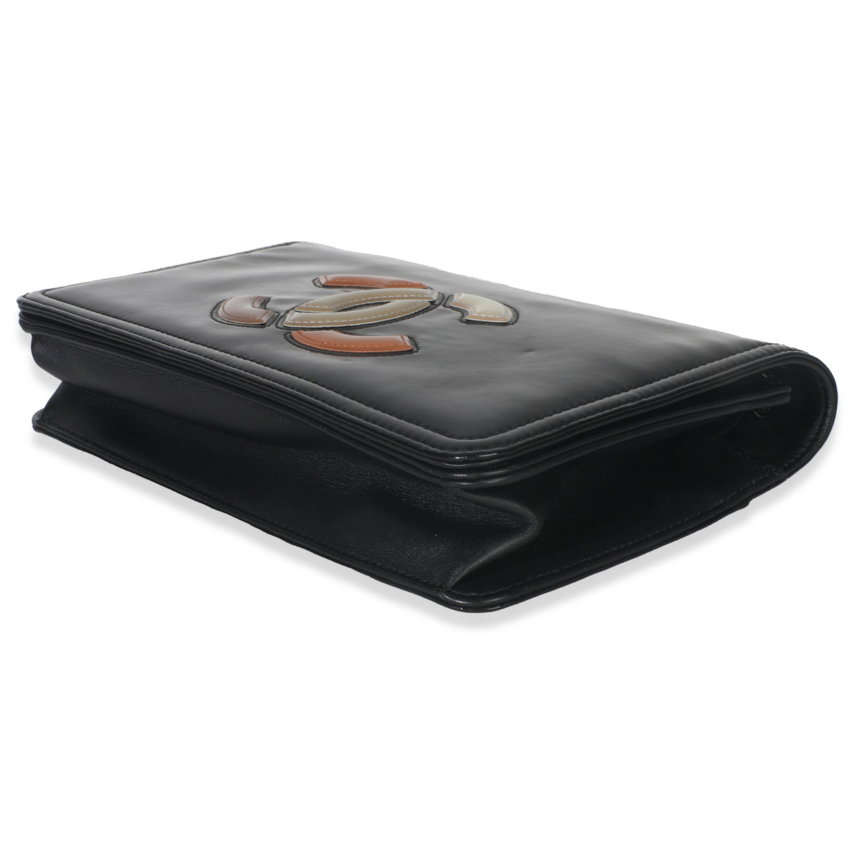 Black Patent CC Lipstick Flap Bag