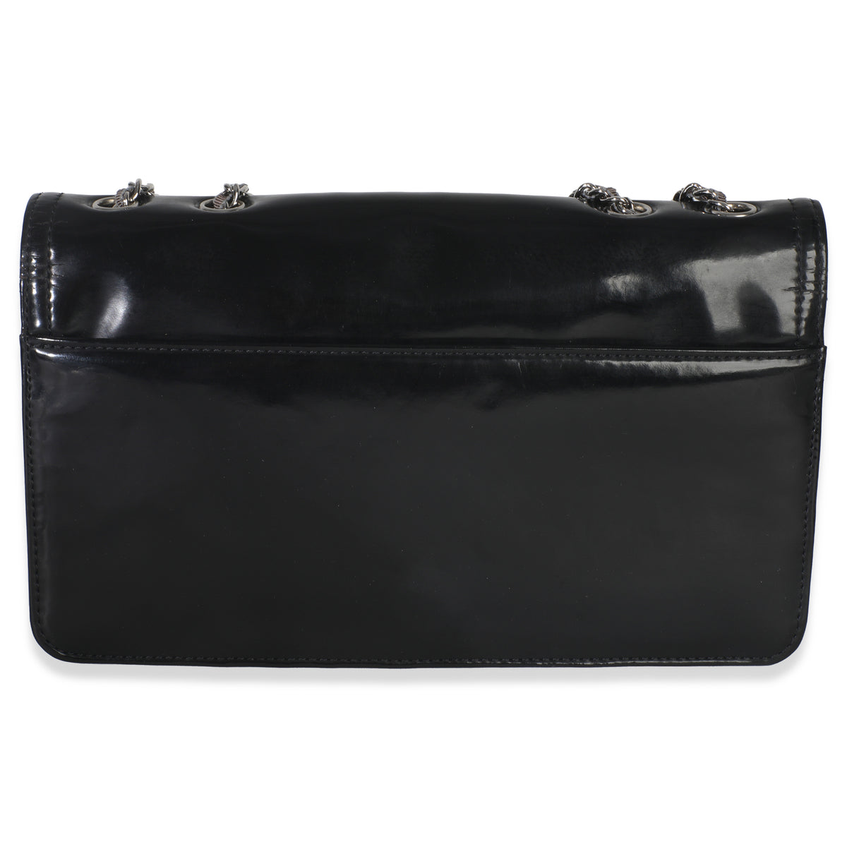Black Patent CC Lipstick Flap Bag