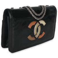 Black Patent CC Lipstick Flap Bag