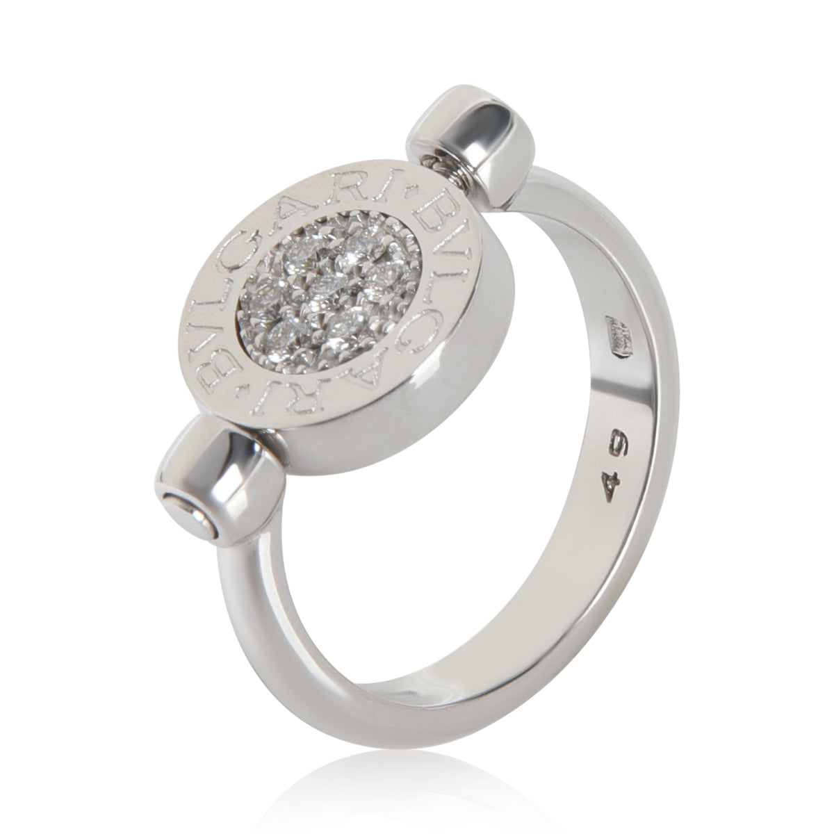 White Gold Diamond Bvlgari Bvlgari Flip Ring