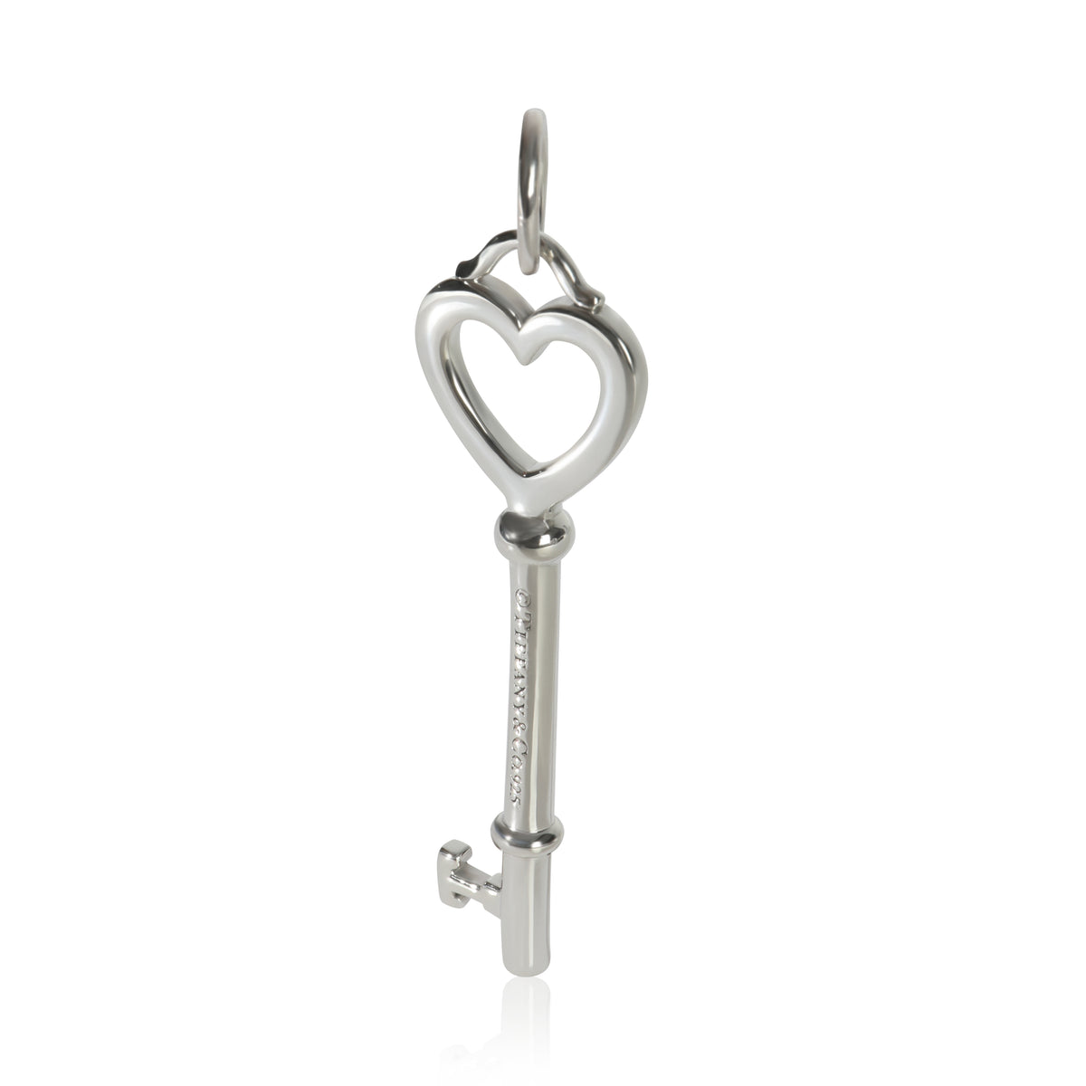 Sterling Silver  Heart Key Pendant