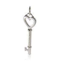 Sterling Silver  Heart Key Pendant