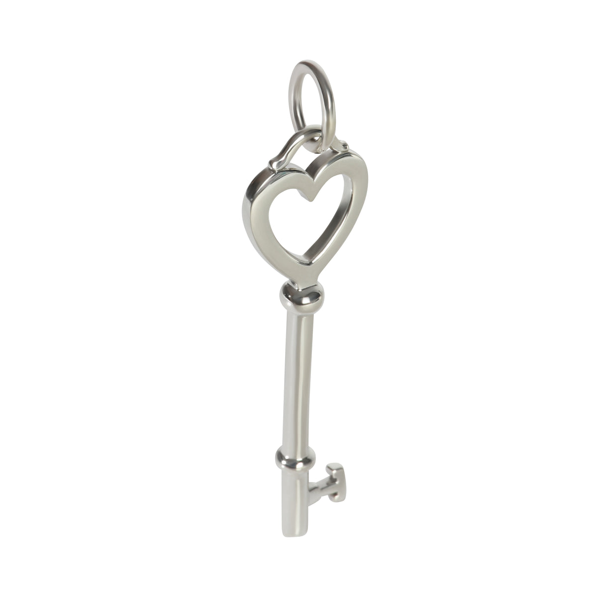 Sterling Silver  Heart Key Pendant