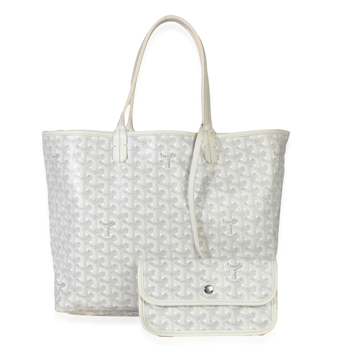 White Goyardine Canvas Saint Louis PM