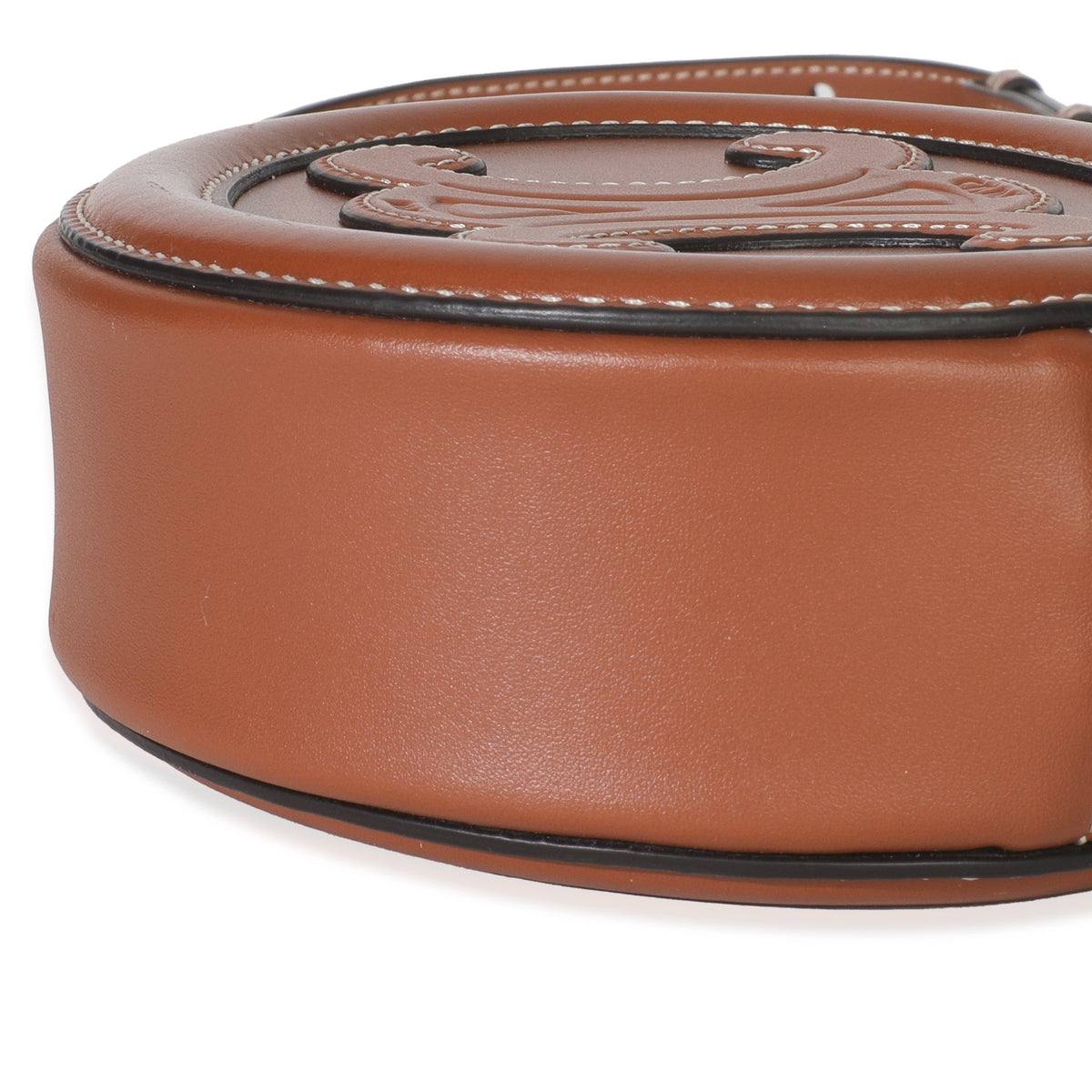 Tan Smooth Calfskin Mini Oval Triomphe Crossbody
