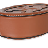 Tan Smooth Calfskin Mini Oval Triomphe Crossbody