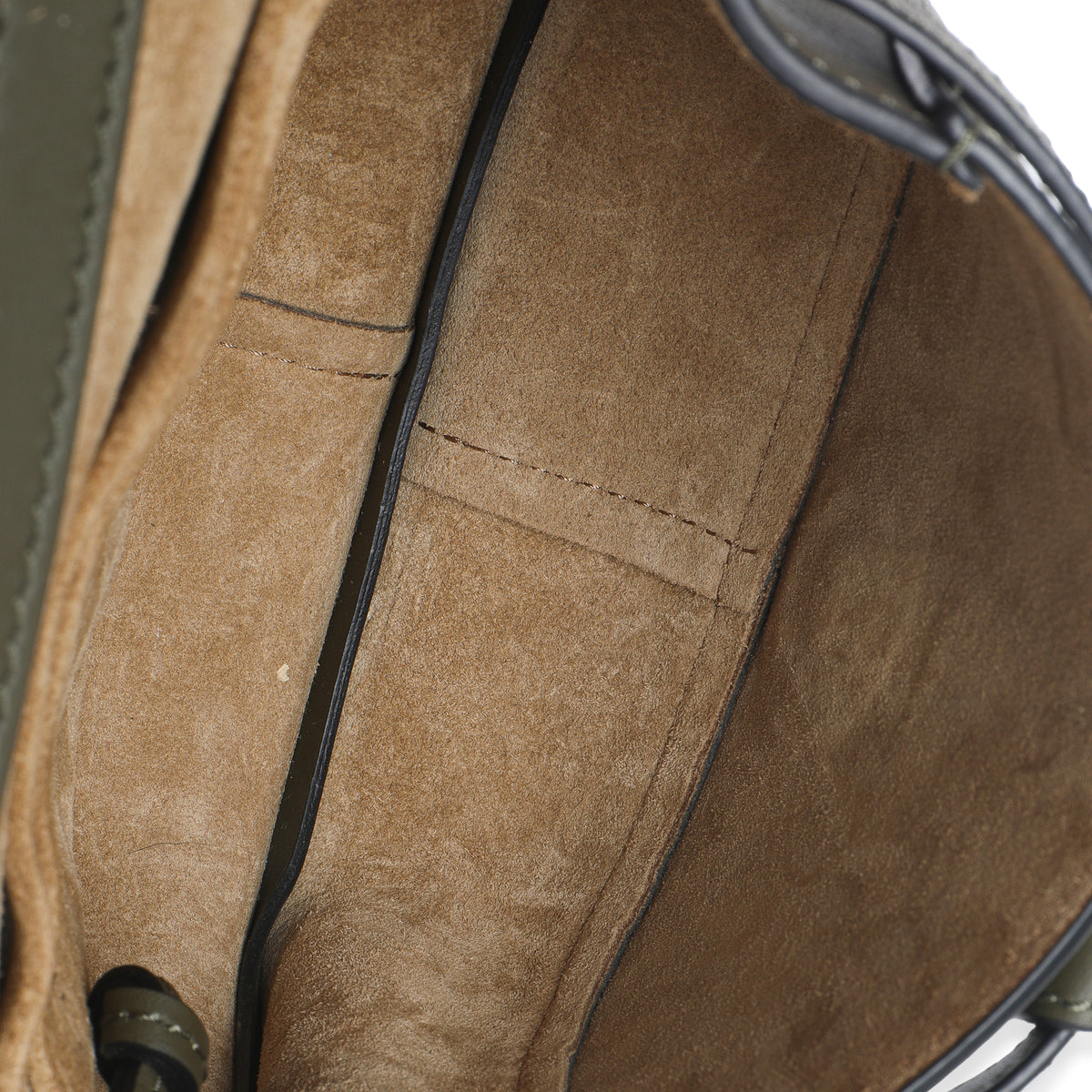 Khaki Calfskin Mini Gate Dual Bag