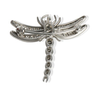 Platinum Diamond Vintage Dragonfly Brooch