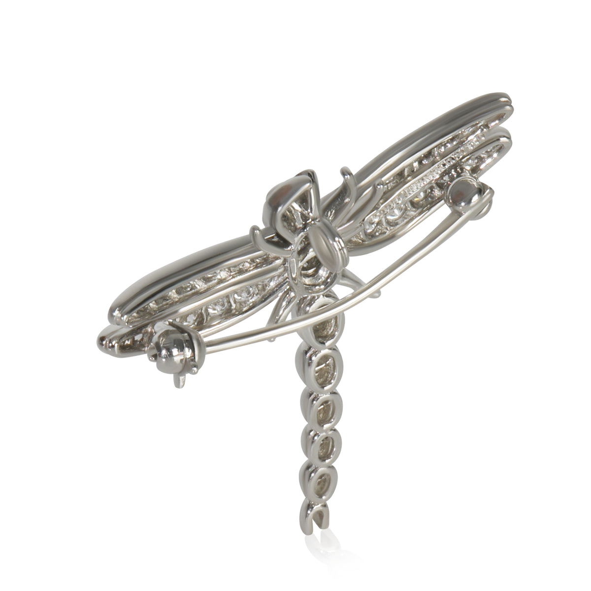 Platinum Diamond Vintage Dragonfly Brooch