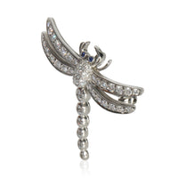 Platinum Diamond Vintage Dragonfly Brooch