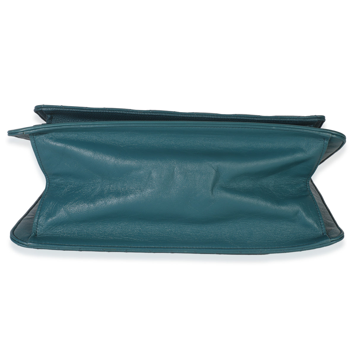 Teal Quilted Calfskin Large Business Affinity Shopping Bag