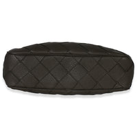 Kaki Grained Leather Medium Intrecciato Camera Bag